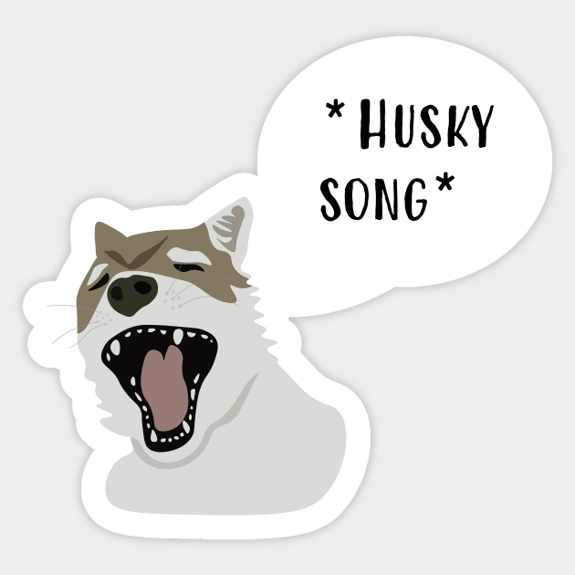 Husky Song Sticker by DestructoKitty